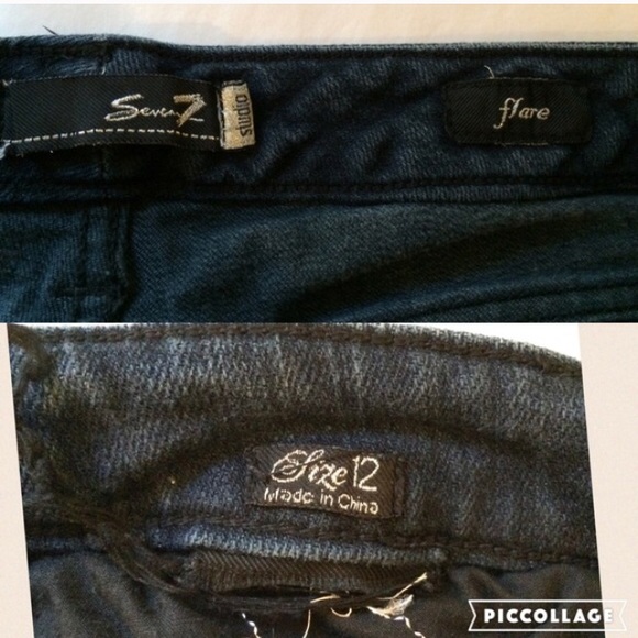 SEVEN7 Studio Flare Dark Navy Jeans - Picture 3 of 3